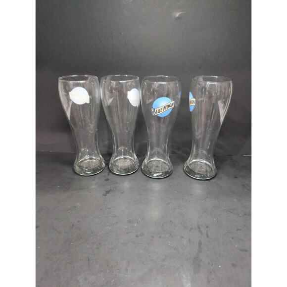 Blue Moon Pilsner Beer Glassware, 16 Oz, 7.5"‎ Tall, Set of 4, Drinking Glasses - Picture 3 of 9